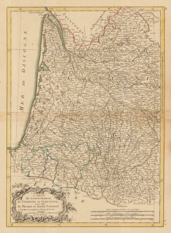 Rigobert Bonne, Southwestern France, 1771