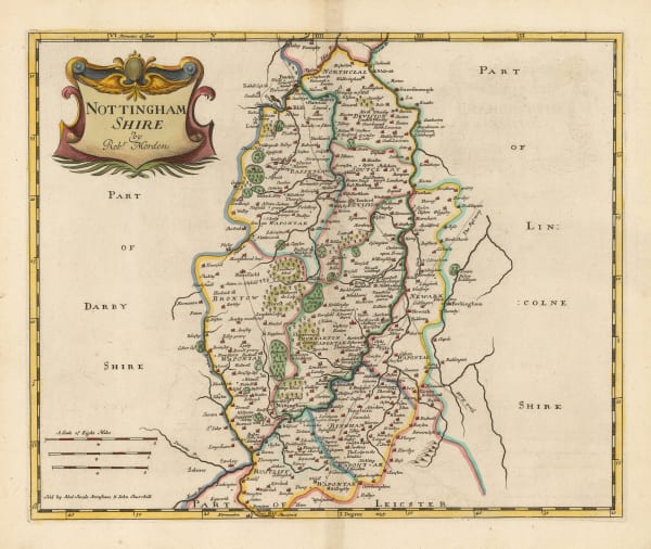 Robert Morden, Nottingham Shire, 1695 c.