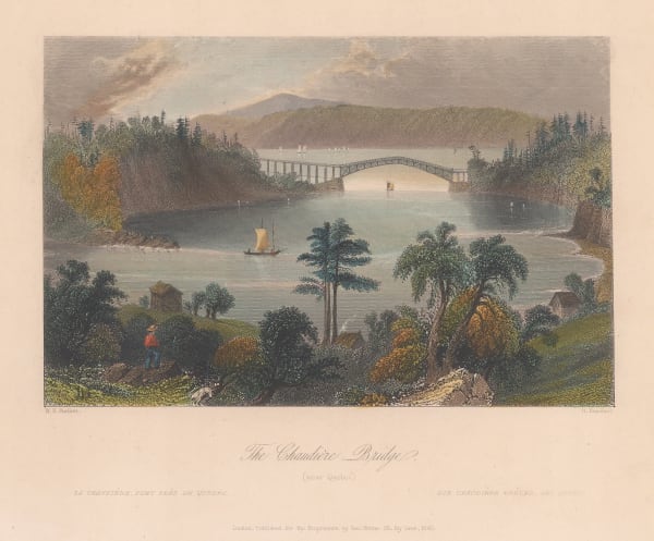 William Bartlett, Quebec - Chaudiere Bridge, 1840