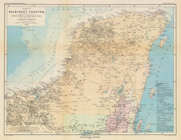 Justus Perthes, Yucatan, 1879