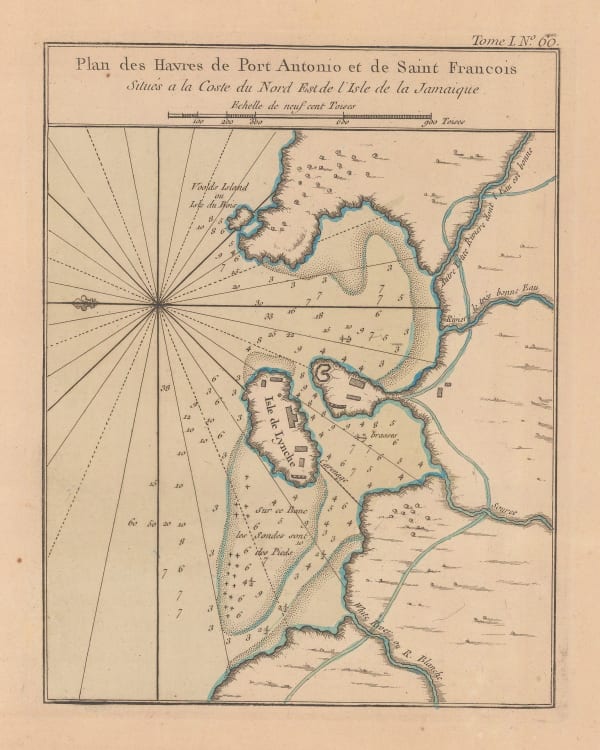Jacques-Nicolas Bellin, Port Antonio, Jamaica, 1764