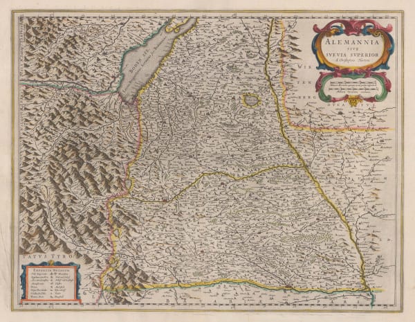 Willem & Jan Blaeu, Southwest Germany, 1650
