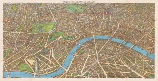 George Philip & Son Ltd., Philip's Panoramic View of London, 1908