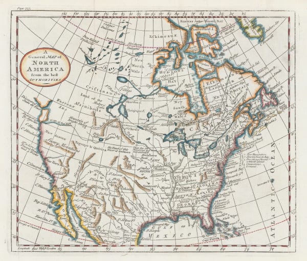 William Guthrie, A General Map of North America from the best Authorities, 1792