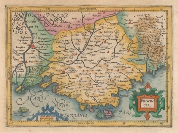 Mercator Hondius, Dutch Golden Age map of Provence, 1621