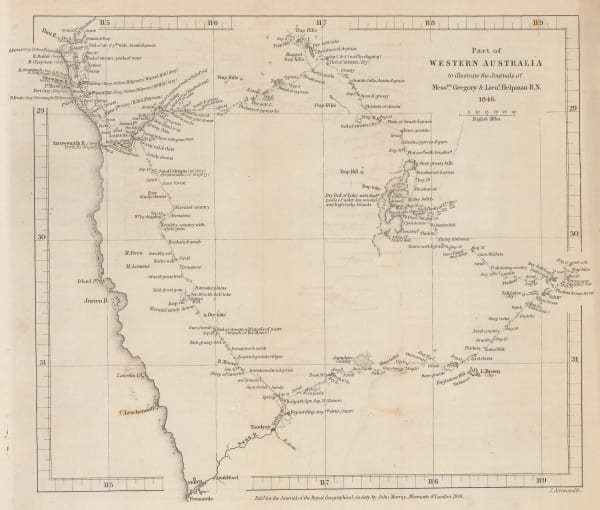 Royal Geographical Society (RGS), Western Australia, Mount Fairfax to Perth, 1848