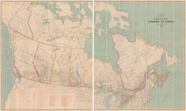 Canadian Government, Railway Map of Canada, 1912