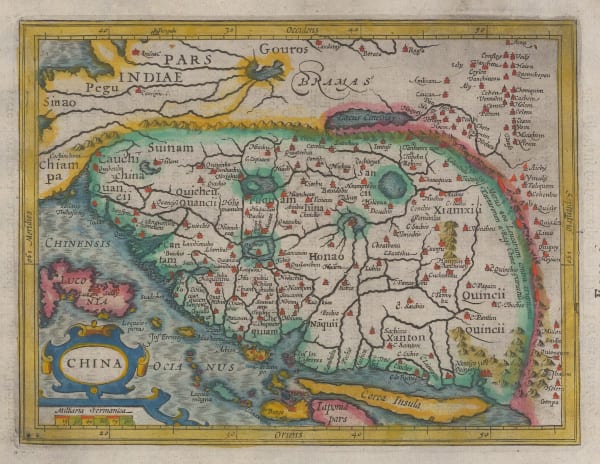 Mercator Hondius, Early map of China, 1635