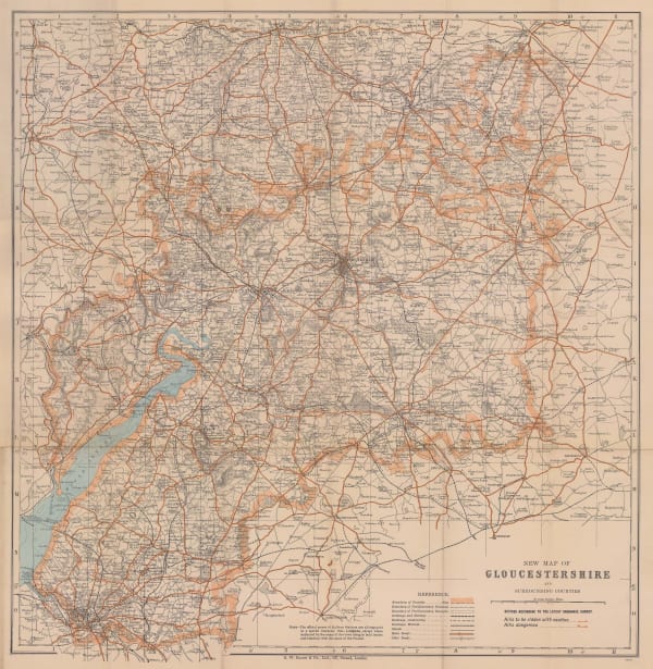 George W. Bacon, Bacon's County Map and Guide, Gloucester with parts of Adjoining Counties, 1901 c.