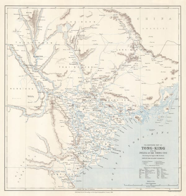 Royal Geographical Society (RGS), The Northern Part of Tong-King with the Delta of the Song-Coi, 1886