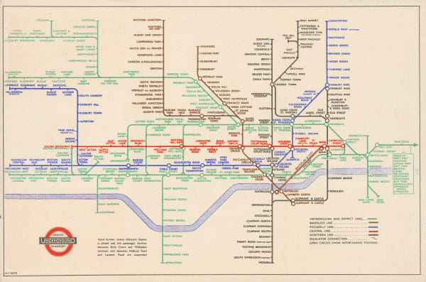 Harry Beck, Beck's Final Wartime Map, 1945