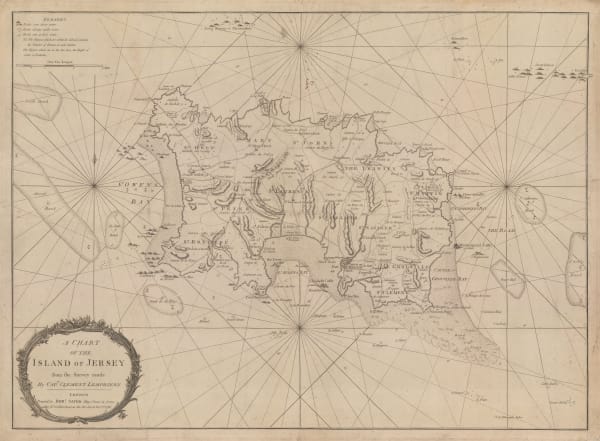 Robert Sayer, A Chart of the Island of Jersey, 1786