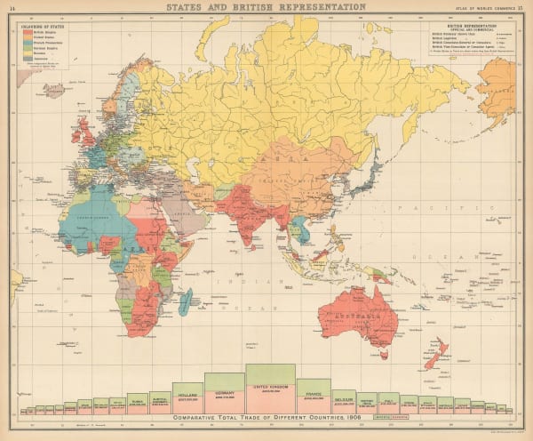 J.G. Bartholomew, States and British Representation, 1906