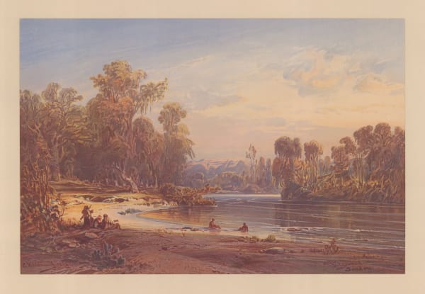 Eduard Hildebrandt, Jordan - Pilgerbad, 1874 c.