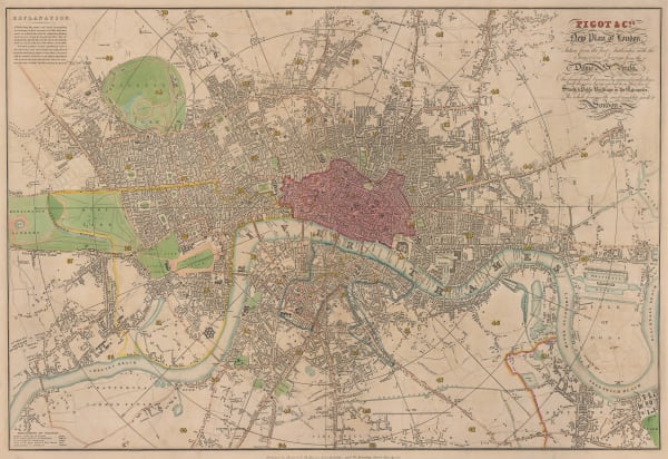James Pigot, Pigot & Co.'s New Plan of London, 1823 (c.)