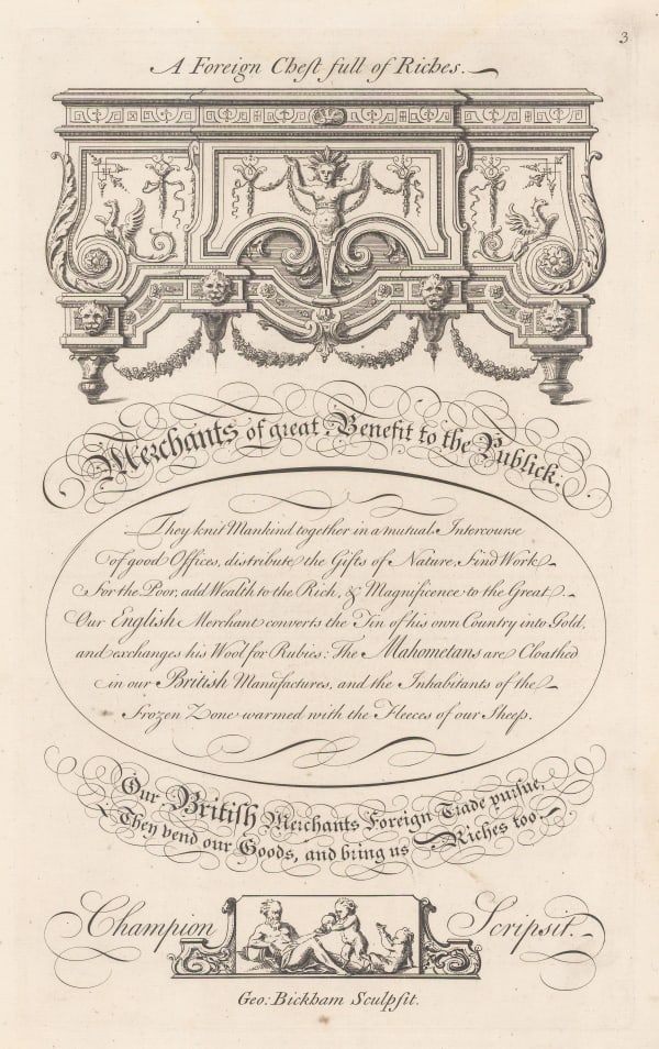 George Bickham, Typography - Merchants, 1738