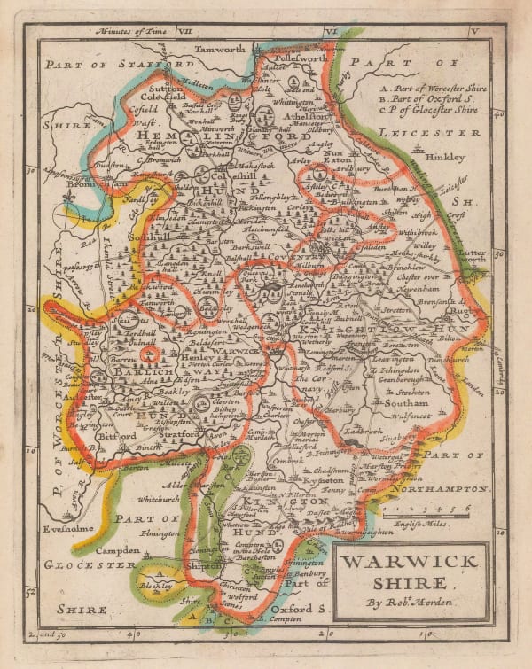 Robert Morden, Warwickshire, 1708