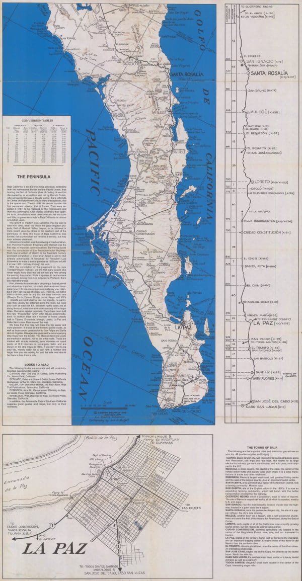 Jack H. Moffett, Baja California Map and Log, 1974