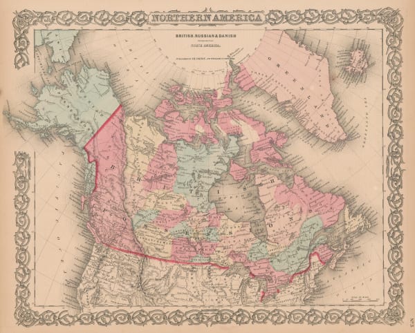 Joseph Hutchins Colton, Canada, Alaska & Greenland, 1861