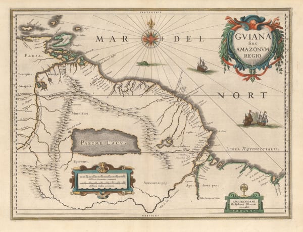 Willem & Jan Blaeu, Guyana, Suriname and French Guiana, 1640 c.