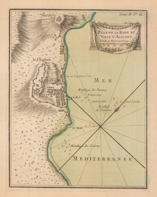 Jacques-Nicolas Bellin, Chart of Alicante, 1764