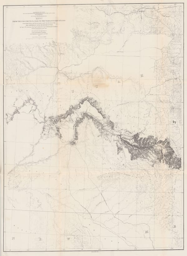 United States Pacific Railroad Expeditions (USPRR), Map No. 4 - From The Coo-Che-To-Pa Pass to the Wahsatch Mountains, 1855