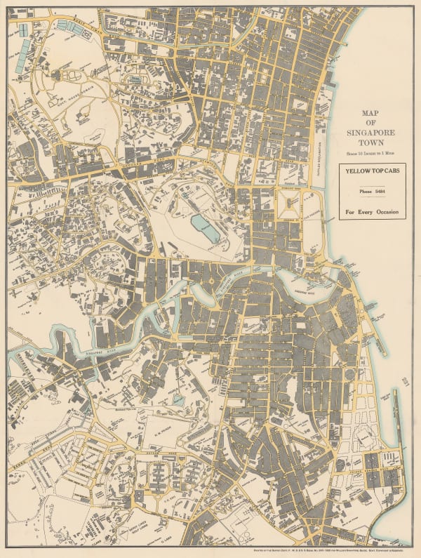 A.C. Willis, Map of Singapore Town, 1935