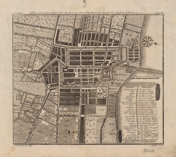 Johann Wolfgang Heydt, Plan of Jakarta (Batavia), 1744