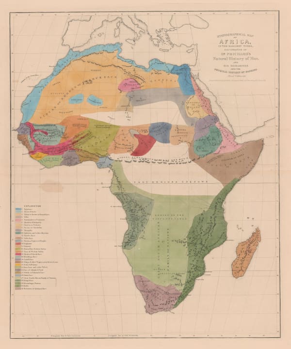 James Cowles Prichard, Ethnographic Map of Africa, 1861