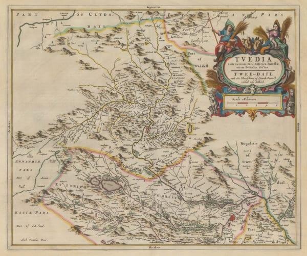 Willem & Jan Blaeu, Tvedia cum Vicecomitatu Etterico Forestae etiam Selkirkae dictus, 1653