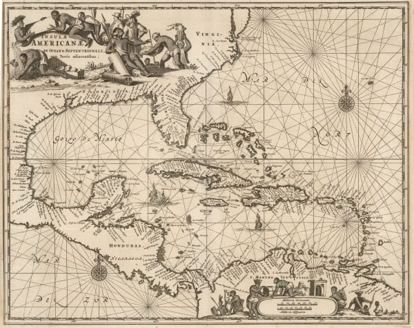 Petrus Montanus, The West Indies and Central America, 1670 c.