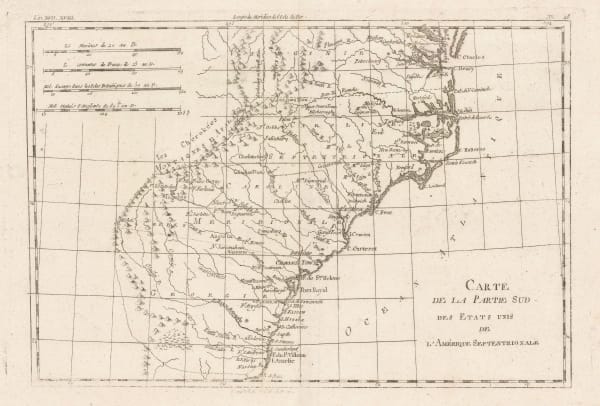 Rigobert Bonne, South eastern United States , 1785 c