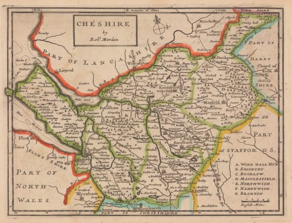 Robert Morden, Cheshire, 1708