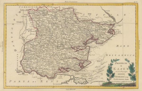 Antonio Zatta, Provinicia di Essex, 1779