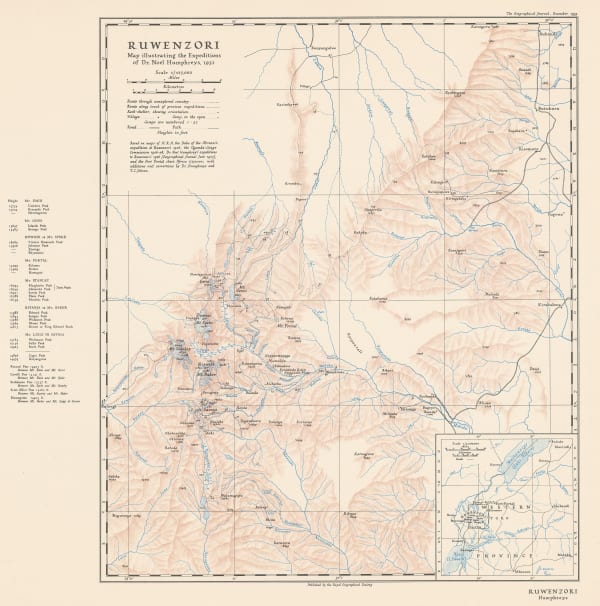 Royal Geographical Society (RGS), Rwenzori Mountains, 1933