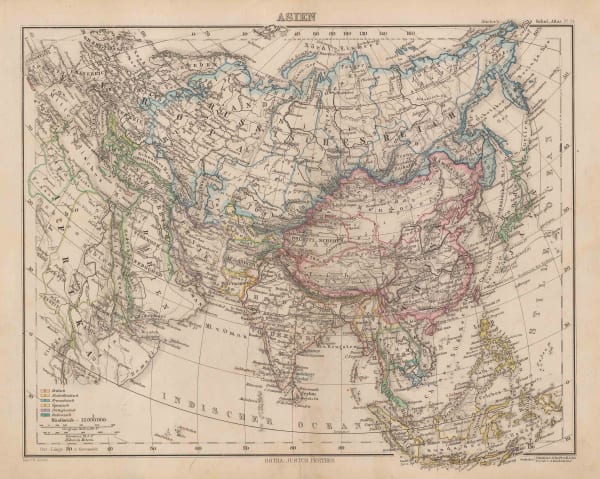 Justus Perthes, Asia, 1860 c.