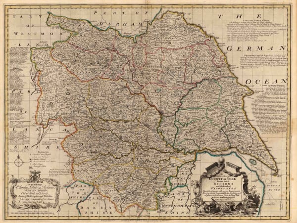 Emanuel Bowen & Thomas Kitchin, An Accurate Map of the County of York, 1760 c.