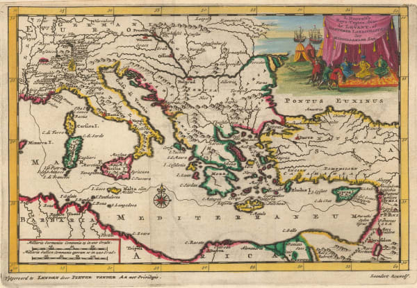 Pieter van der Aa, Eastern Mediterranean, 1707