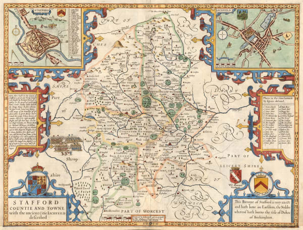 John Speed, Stafford Countie and Towne with the ancient Citie Lichfeild described, 1676