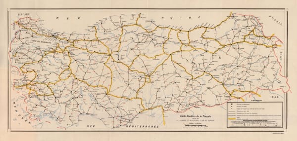 Basimevi Emel, Road map of Turkey, 1930 c.