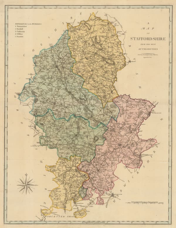 John Cary, Map of Staffordshire from the Best Authorities, 1805