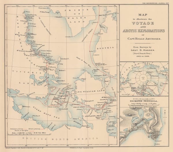 Royal Geographical Society (RGS), Roald Amundsen's Gjøa Expedition through the Northwest Passage, 1907