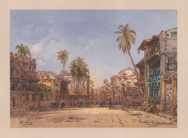 Eduard Hildebrandt, India - Mumbai / Bombay, Kalbadevie Road, 1874 c.