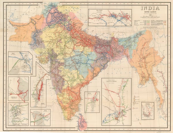 Survey of India, India Showing Railways, 1932