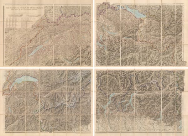 Edward Stanford, The Alpine Club Map of Switzerland, 1876