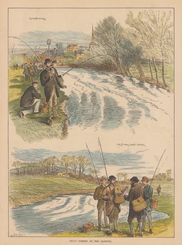 Illustrated Sporting and Dramatic News (ISDN), Fishing - Trout Fishing on the Darenth, 1882
