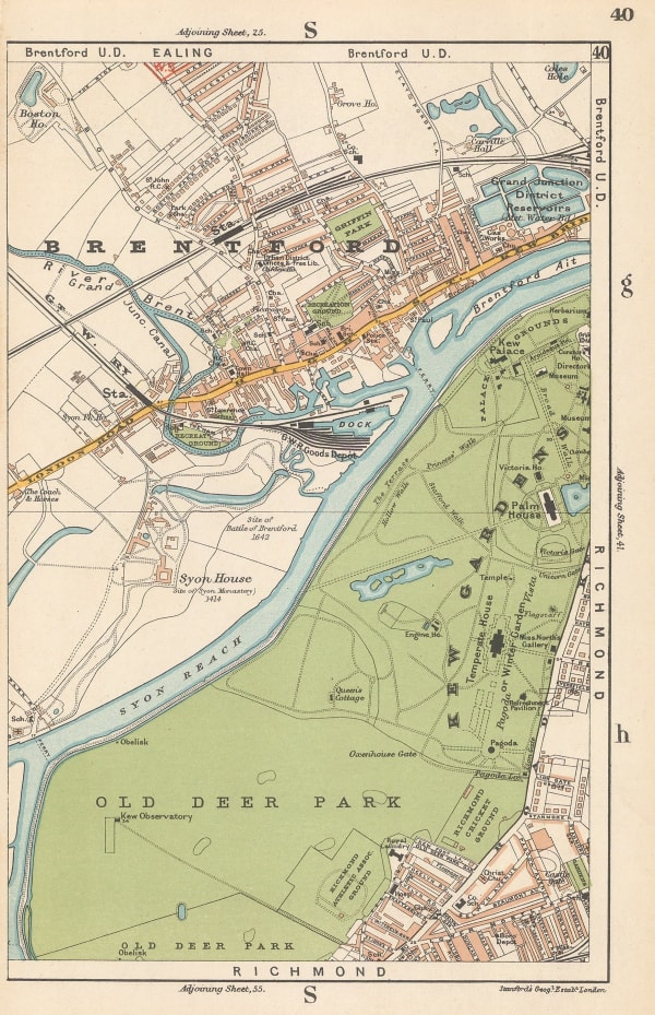 Edward Stanford, Brentford & Kew Gardens, 1920