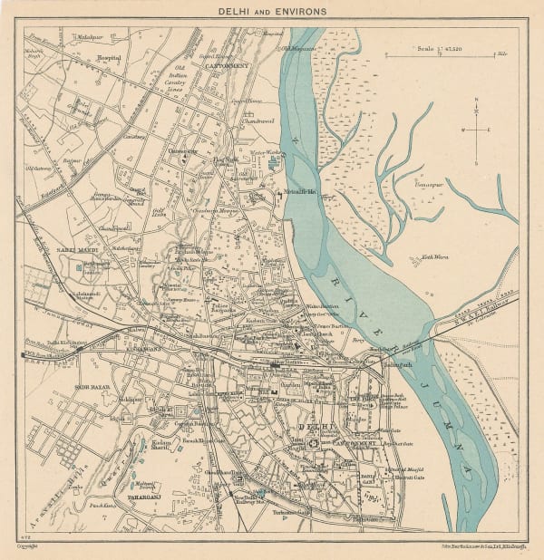 John Bartholomew & Son, Delhi and Environs, 1949