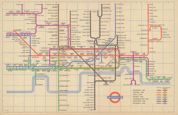 Harry Beck, London Underground Map, 1957