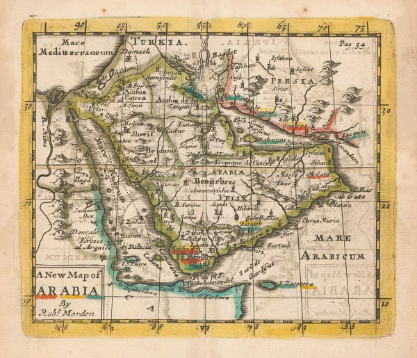 Robert Morden, A New Map of Arabia, 1699